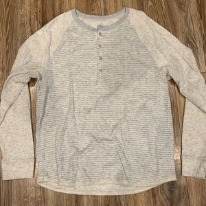 Express White/Grey Henley